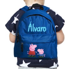 Mochila INFANTIL personalizada - PEPPA PIG AZUL