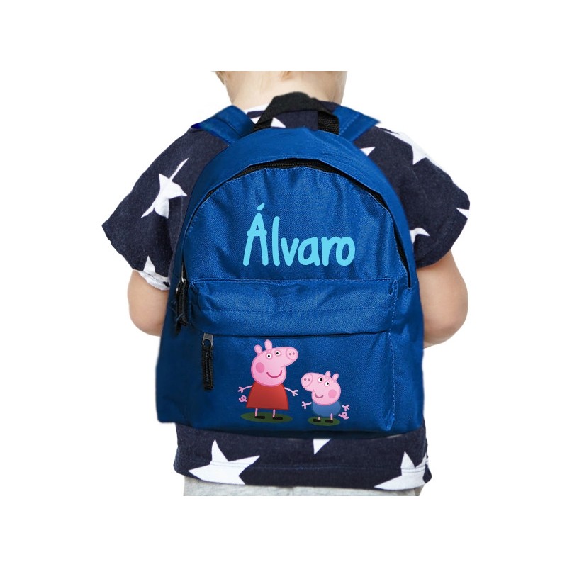 Mochila INFANTIL personalizada - PEPPA PIG AZUL