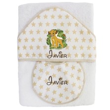 Capa de baño Simba + Babero nombre