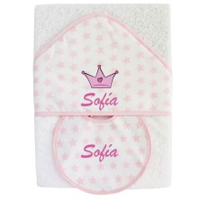 Capa de baño princesa + Babero nombre