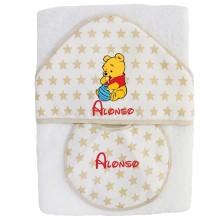 Capa de baño Winnie + Babero nombre