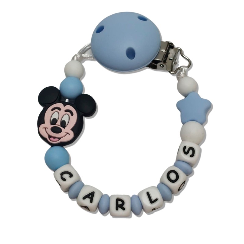 Sujetachupetes personalizado silicona MICKEY