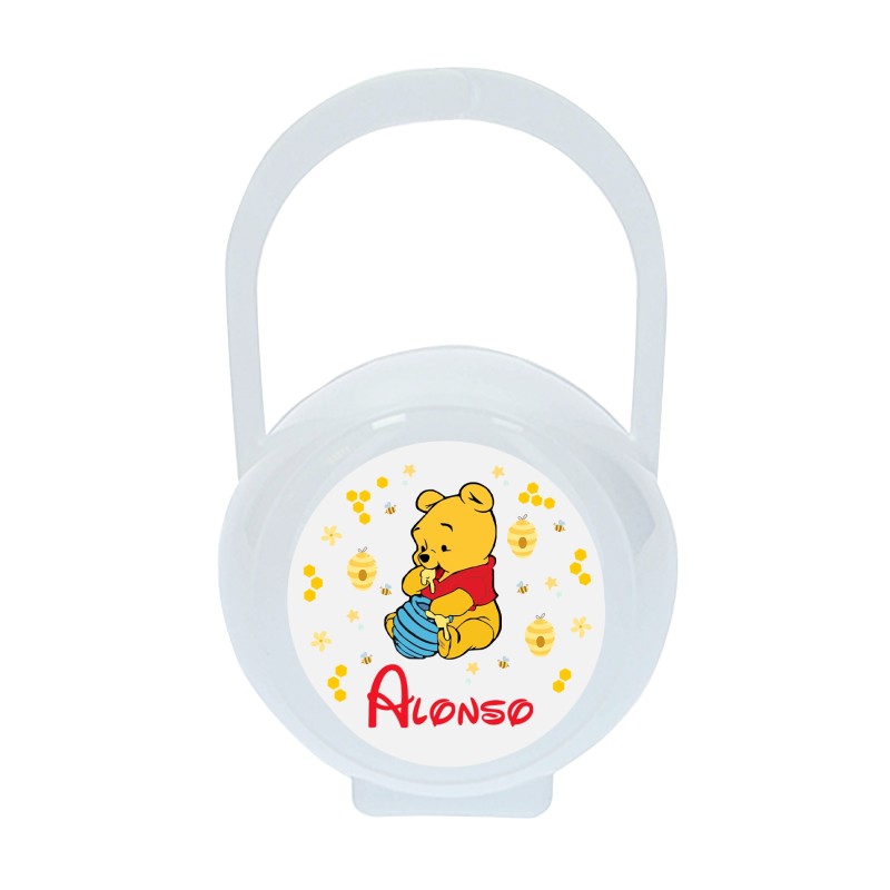 Portachupetes personalizado blanco Winnie