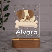 Lámpara Led madera PERRITO