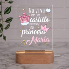 Lámpara Led madera PRINCESA