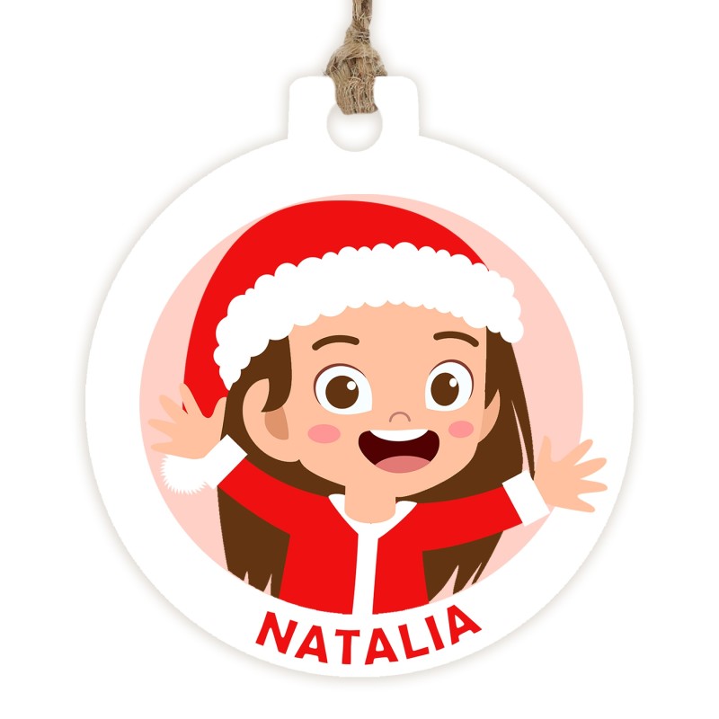 Bola de navidad METACRILATO - NIÑA Noel