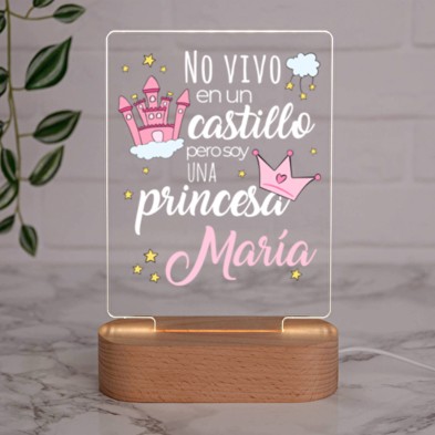 Lámpara led madera PRINCESA