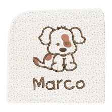 Arrullo beige bordado perrito