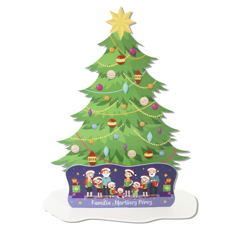 Árbol de Navidad personalizado (MÁS DE 5 MIEMBROS)