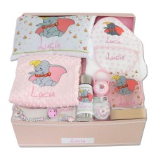 Canastilla personalizada DUMBO ROSA