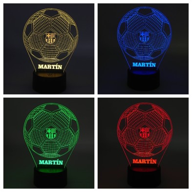 Lámpara LED personalizada BALÓN CON ESCUDO BARCELONA Lámpara LED personalizada BALÓN CON ESCUDO BARCELONA