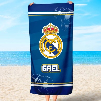 Toalla personalizada rectangular - REAL MADRID Toalla personalizada rectangular - REAL MADRID