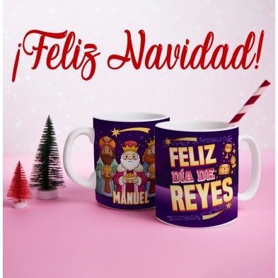Taza navideña FELIZ DÍA REYES