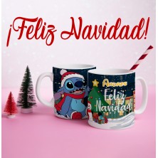 Taza navideña STITCH