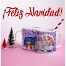 Taza navideña BELÉN con FOTO